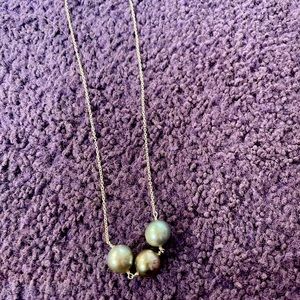 tahitian pearl necklace sterling silver
